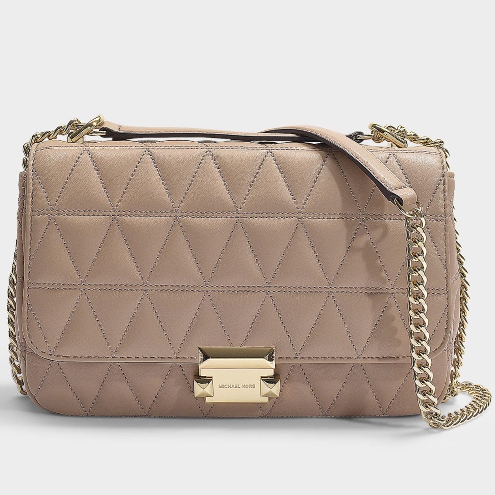 Michael Kors Sloan Quilted Nude/Sand Shoulder Bag